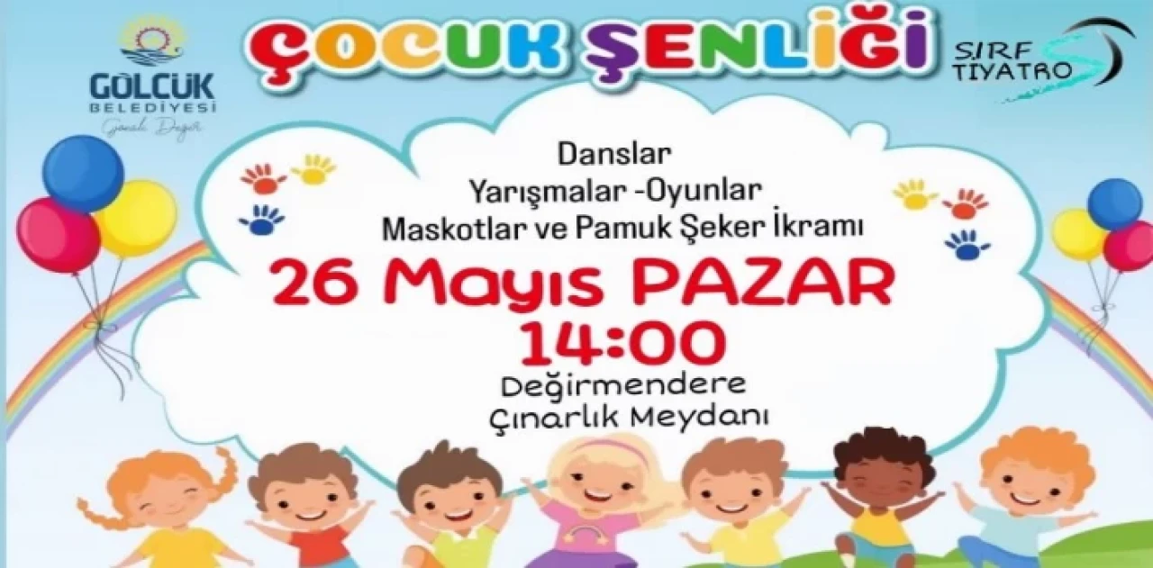 Gölcük Belediyesi Çocuk Şenliği pazar günü Çınarlık Meydanı’nda