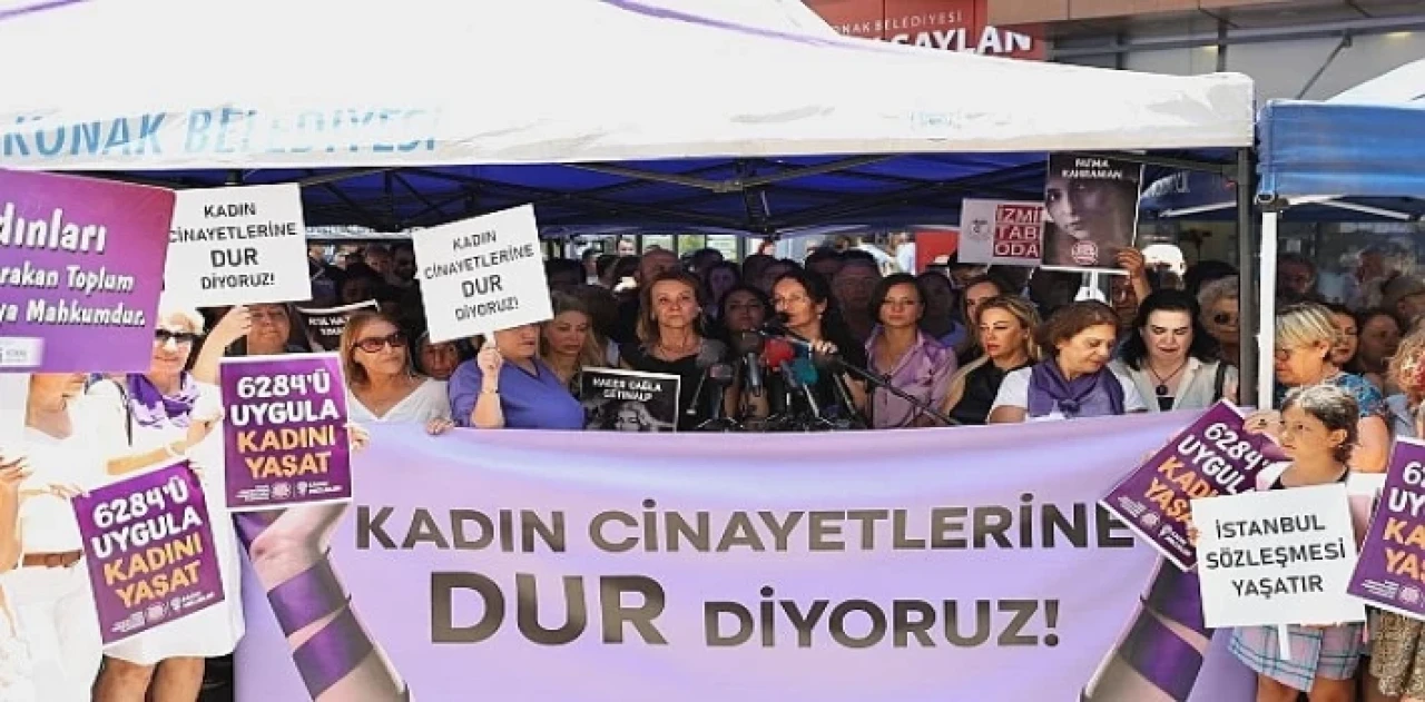 Konak’ta kadınlar şiddete ve kadın cinayetlerine 'hayır’ dedi