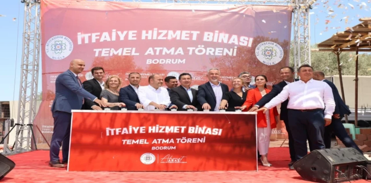 Bodrum’da itfaiye hizmet binasının temeli atıldı