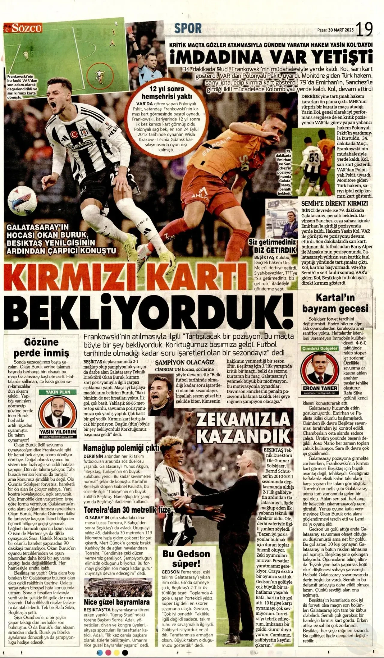 Beşiktaş’ın derbi zaferi gazetelere nasıl yansıdı? 16