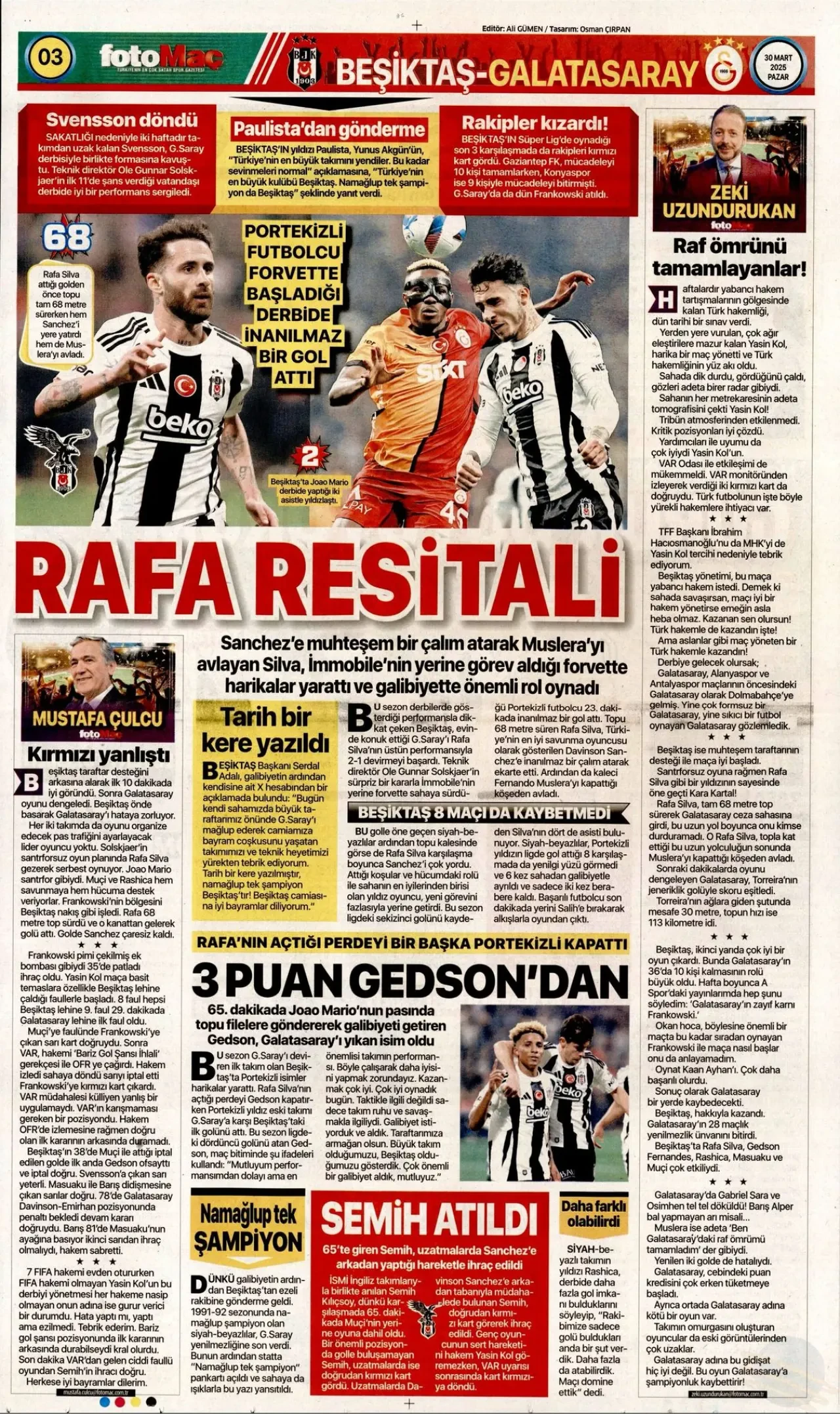 Beşiktaş’ın derbi zaferi gazetelere nasıl yansıdı? 12