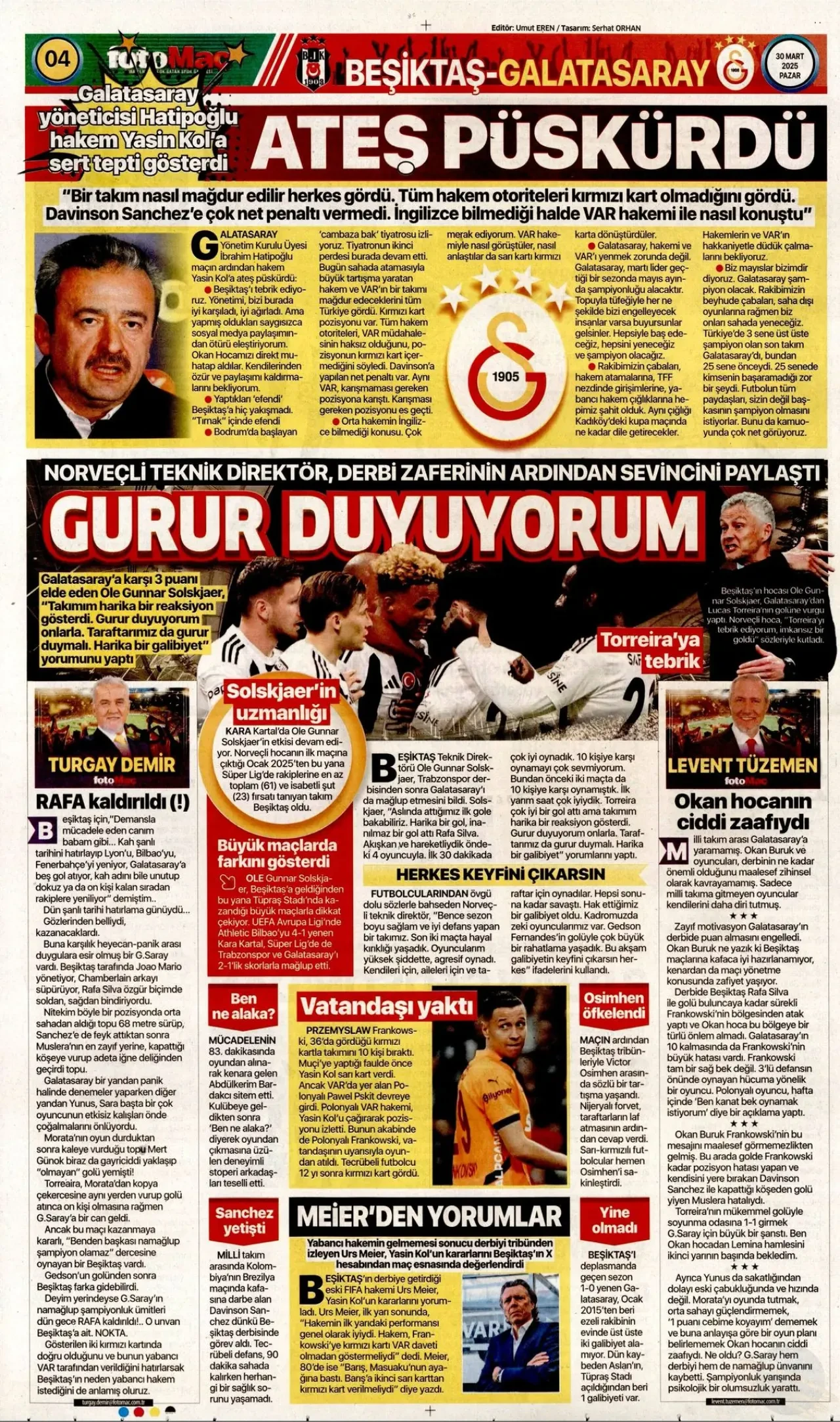 Beşiktaş’ın derbi zaferi gazetelere nasıl yansıdı? 2