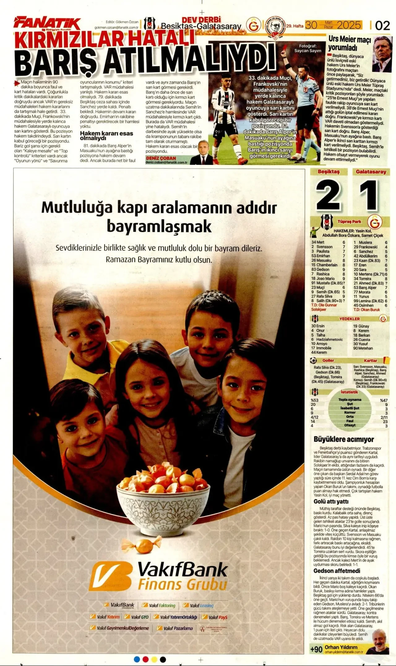 Beşiktaş’ın derbi zaferi gazetelere nasıl yansıdı? 7