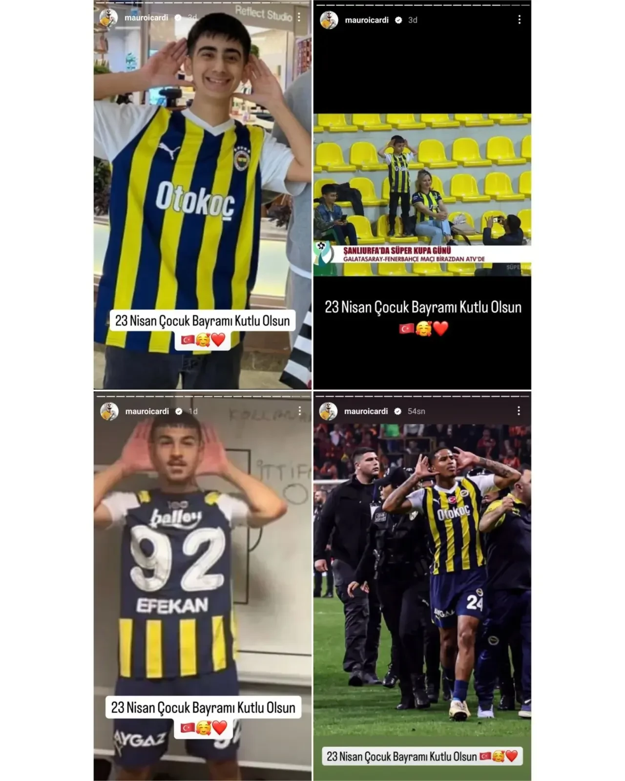 Icardi'den Fenerbahçelileri kızdıran 23 Nisan paylaşımı: Ülkede deprem olmuş... 4