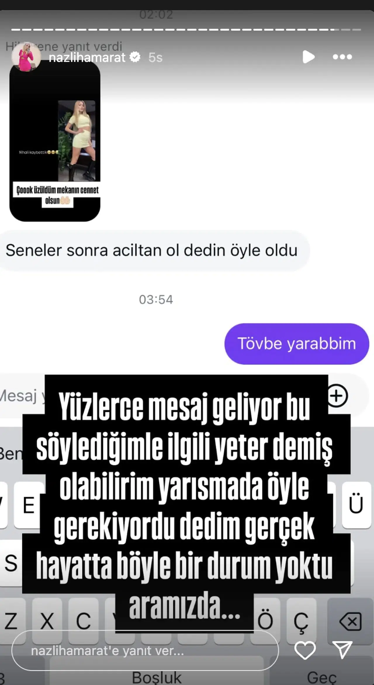 Nihal Candan’ın ölümü sonrası yarışmadan arkadaşı Nazlı Hamarat linç edildi 6