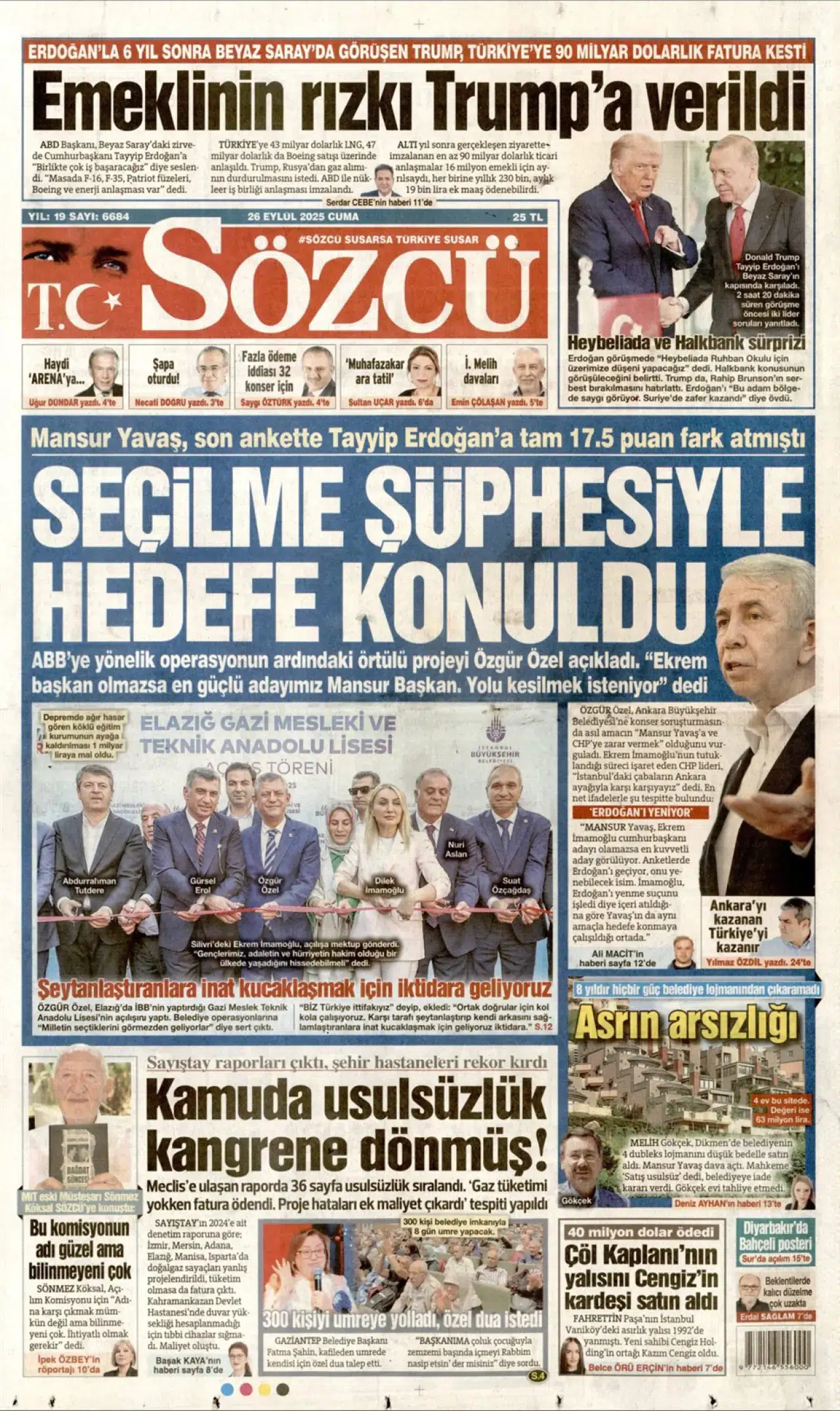 Erdoğan - Trump görüşmesi gazete manşetlerinde nasıl yer aldı? 6