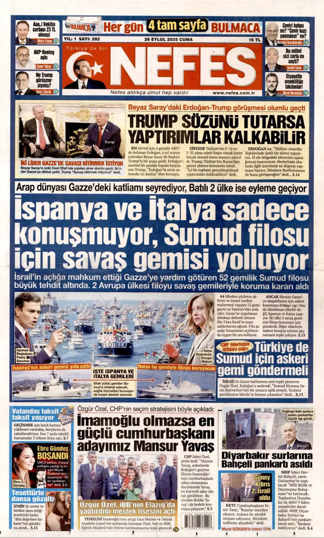 Erdoğan - Trump görüşmesi gazete manşetlerinde nasıl yer aldı? 8