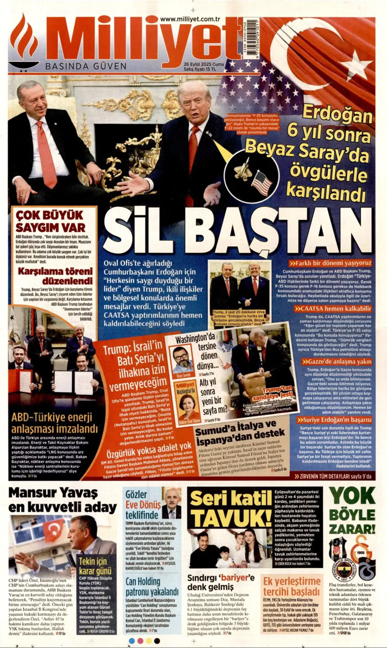 Erdoğan - Trump görüşmesi gazete manşetlerinde nasıl yer aldı? 3