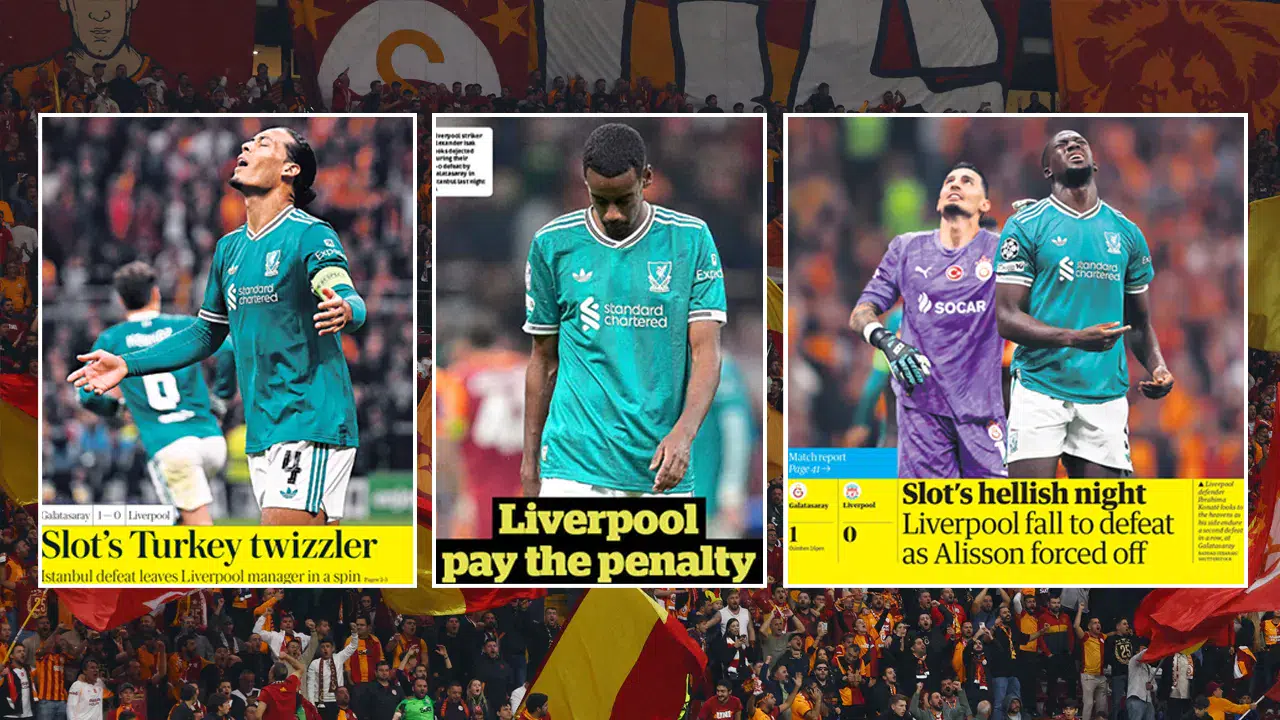 Galatasaray’ın Liverpool karşısındaki tarihi zaferi İngiliz basınında yankı buldu: "Slot'un cehennem gecesi"