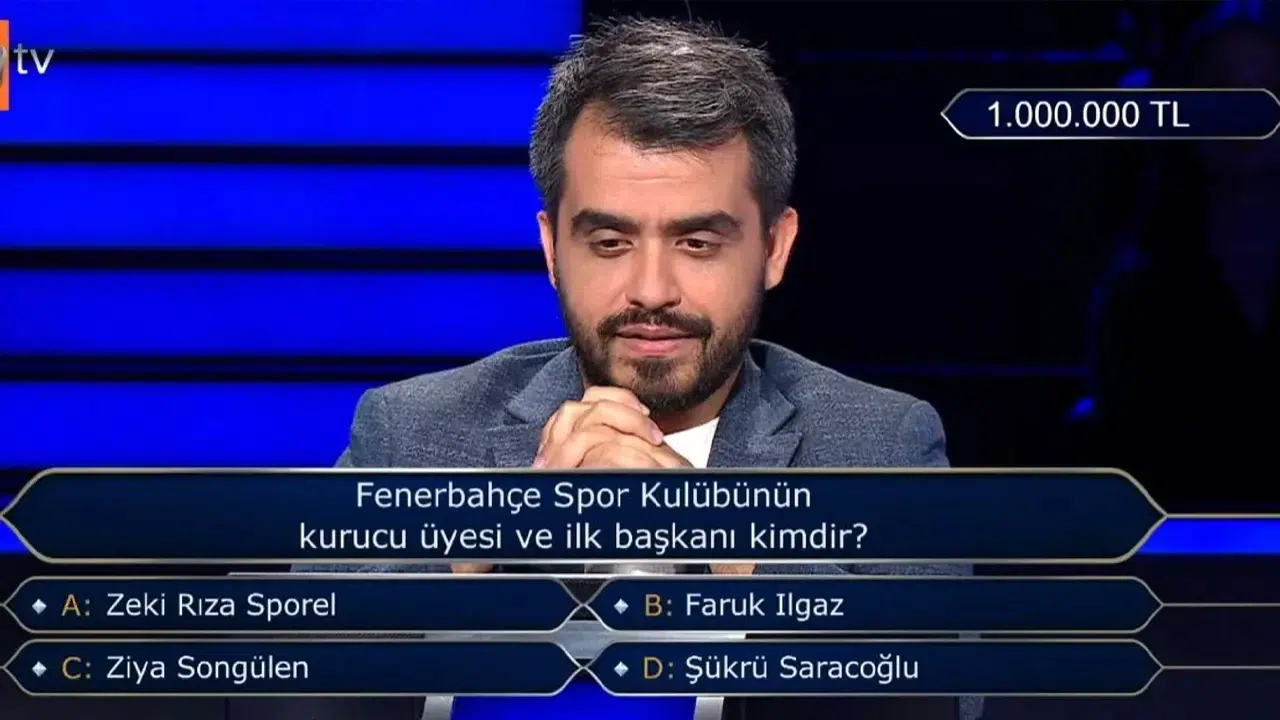 Kim Milyoner Olmak İster’de 1 milyonluk Fenerbahçe sorusu gündem oldu