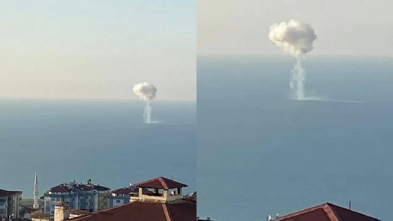 Trabzon’da denizde patlama paniği: İnsansız hava aracı mı imha edildi?
