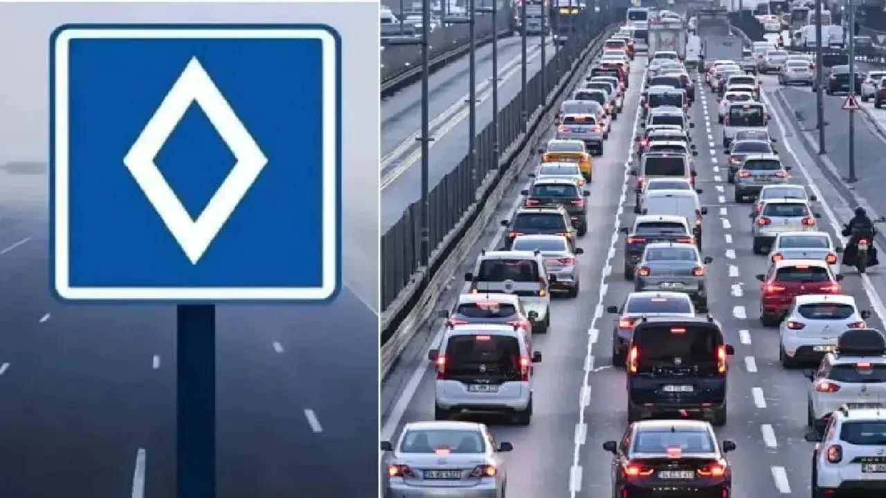 Baklava dilimli trafik levhası ne anlama geliyor?