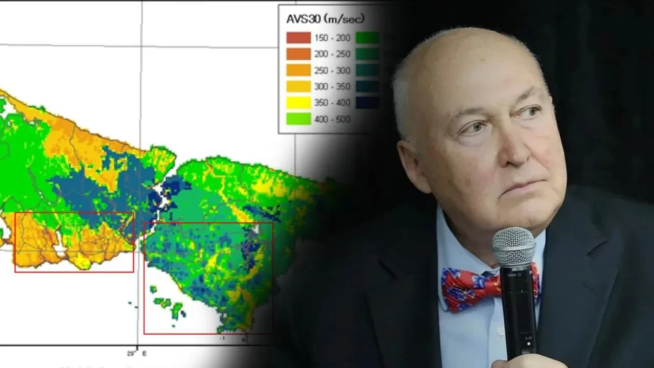 İstanbul'un jeofizik haritasını paylaşan Prof Dr. Ahmet Ercan: Evinizin yerini bulup değerlendirin!