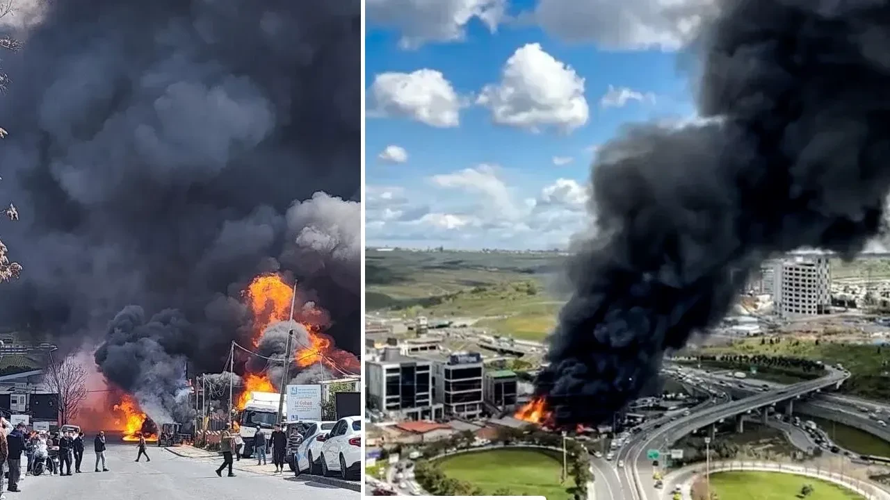 İkitelli Organize Sanayi Bölgesi'nde kimya deposunda büyük yangın: Patlama riski ve güvenlik önlemleri alındı