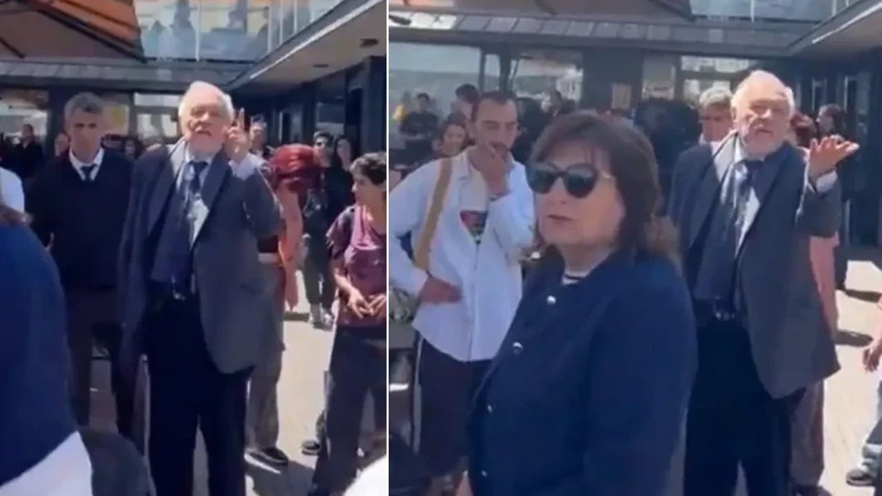 Galatasaray Üniversitesi'nde protesto gerginliği: İlber Ortaylı öğrencilerle tartıştı