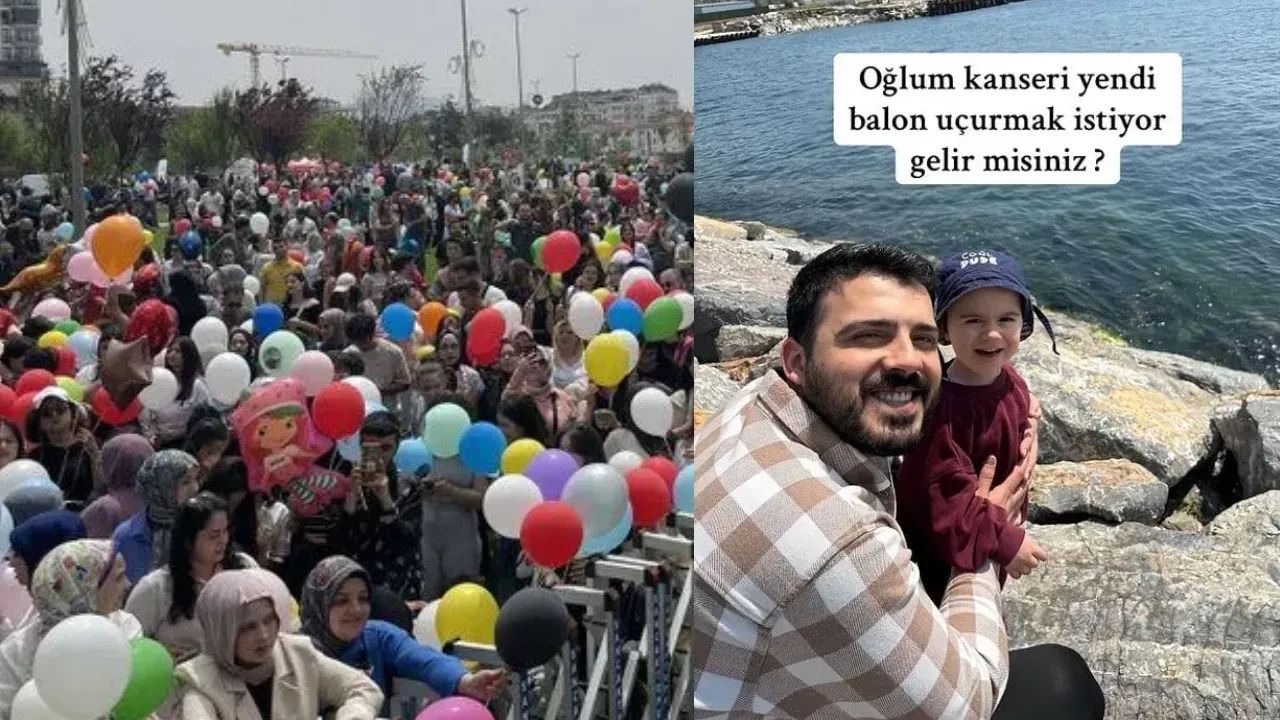 Kanseri yenen minik Ali Asaf için Sancaktepe’de umut dolu balon etkinliği