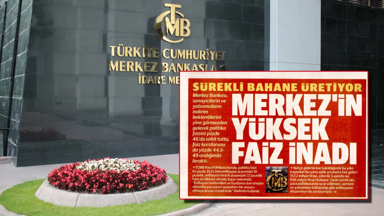 Yeni Şafak yine Merkez Bankası’nı hedef aldı: "Sürekli bahane üretiyor; enflasyonu düşürmeyi zorlaştırıyor"