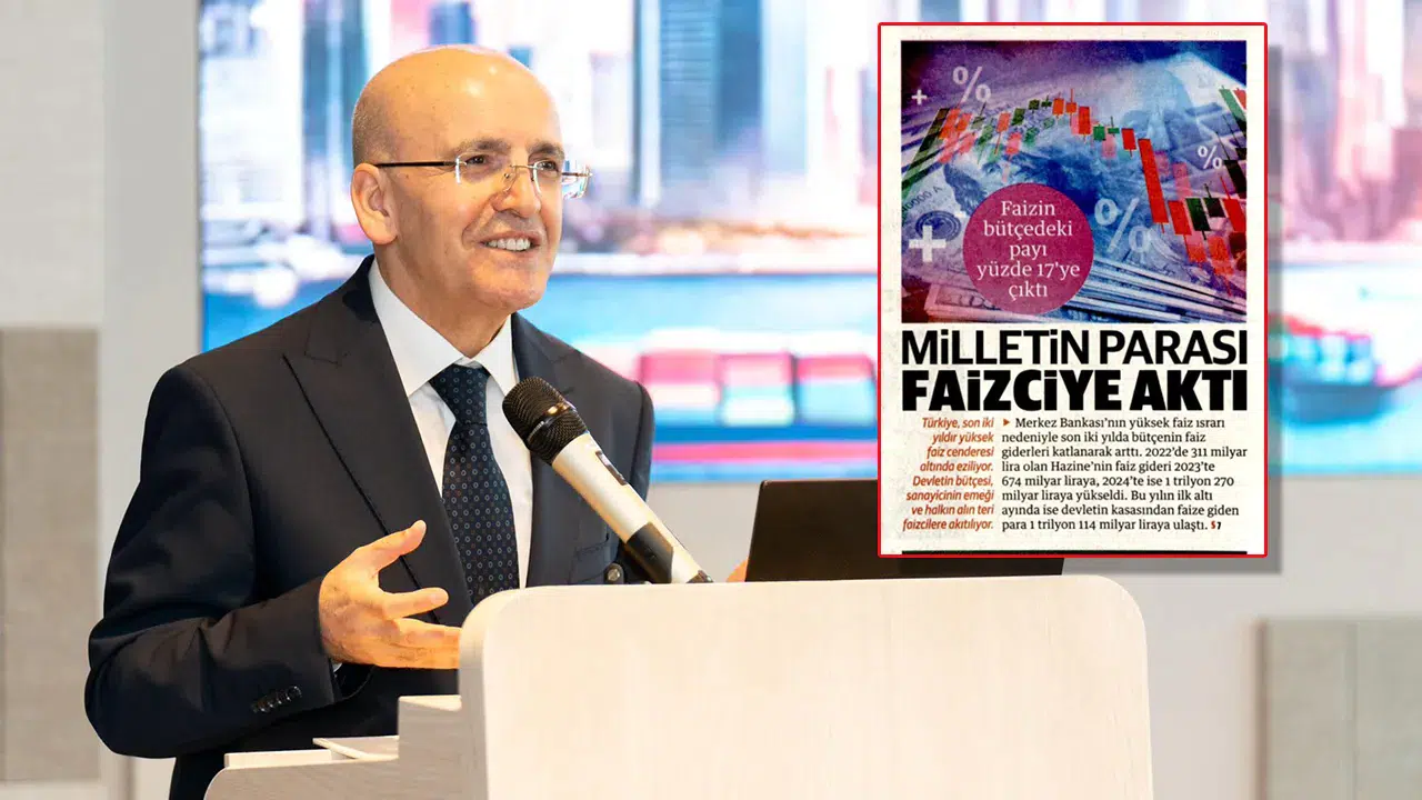 Faiz kararı gününde Yeni Şafak'ın hedefinde yine Mehmet Şimşek vardı: "Milletin parası faizciye aktı"