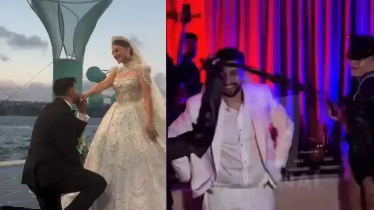 Burak Bulut ve Eda Sakız’ın düğününde kırbaç şovu geceye damga vurdu
