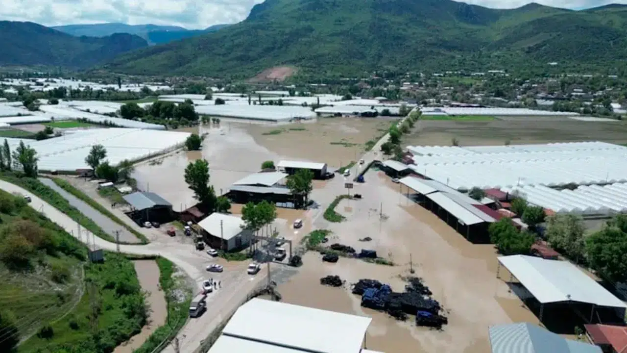 Yeşilırmak taştı, Amasya'da 450 hektarlık tarım arazisi sular altında kaldı