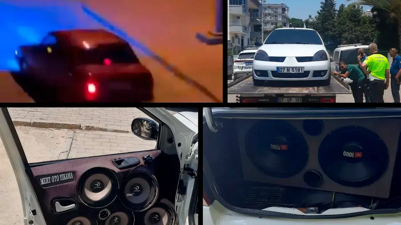 Yüksek sesle müzik açan iki sürücüye 246 bin lira ceza