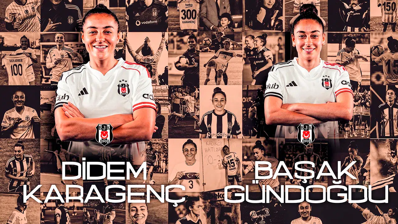 Beşiktaş'tan kadın futbolunda önemli adım: Sahadaki liderler Didem Karagenç ve Başak Gündoğdu kulüp hafızasını geleceğe taşıyacak