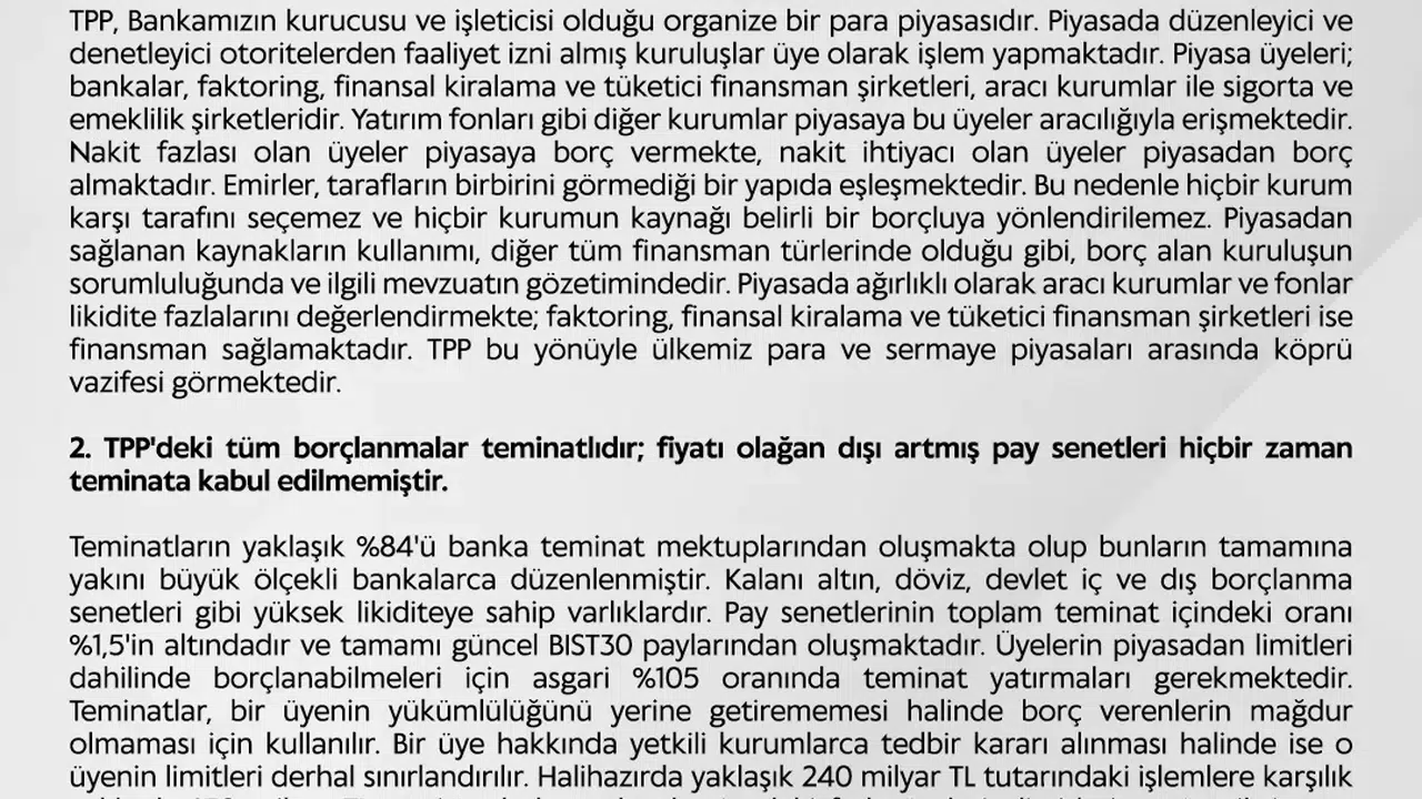 Takasbank’tan finansman iddialarına sert yanıt: Kaynak aktarımı söz konusu değil