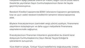 İhracatçının finansman yükü hafifliyor: Reeskont kredilerinde vergi muafiyeti genişletildi