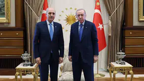 Cumhurbaşkanı Erdoğan, TBMM Başkanı Kurtulmuş’u kabul etti