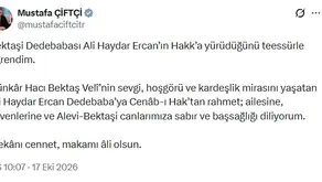 İçişleri Bakanı Çiftçi'den Bektaşi camiasına taziye mesajı