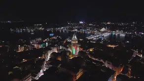İstanbul'un simgesi Gazze'deki trajediye ışık tuttu