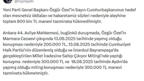 Mahkemeden Özgür Özel'e 800 Bin Liralık Tazminat Cezası