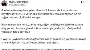 Gaziantep'ten acı haber: Otobüs ve otomobilin karıştığı kazada 7 can kaybı