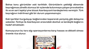 İletişim Başkanlığı'ndan Azerbaycan'daki bayrak provokasyonuna net yanıt