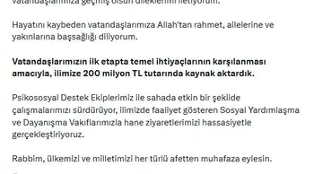 İstanbul'daki sel felaketi için bakanlıktan dev bütçe desteği