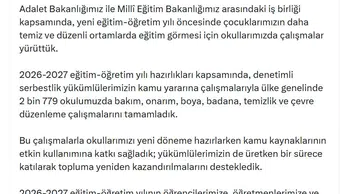 Okullarda yeni dönem hazırlığı: Denetimli serbestlikten dev destek