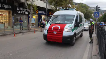 Görev başında şehit düşen polis memuruna Amasya'da vefalı veda