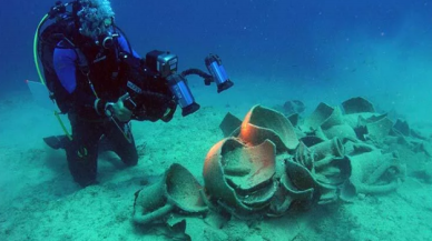 Fethiye Körfezi'nde 3. yüzyıla ait Rodos gemisi batığı keşfedildi