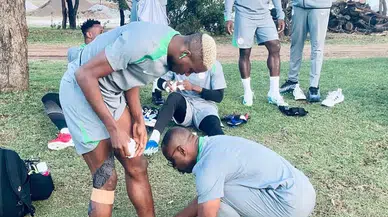 Osimhen'in milli takım kampındaki görüntüsü Galatasaray taraflarında paniğe sebep oldu