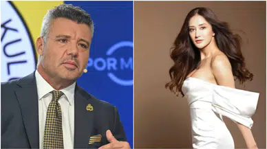 Fenerbahçe Başkanı Sadettin Saran ve oyuncu Nafia Tanrıverdi’den samimi poz