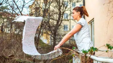 Komşusuna halı silkeleyen sanığa 3 ay hapis