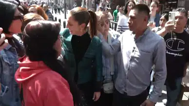 Meksika Devlet Başkanı Sheinbaum'a sokak ortasında taciz!