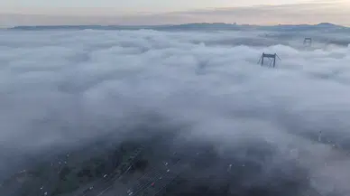 İstanbul’da yoğun sis manzaraları