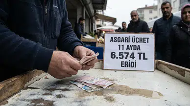 Asgari ücret, enflasyon karşısında 11 ayda 6 bin 574 TL eridi