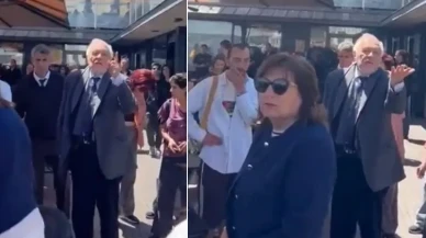 Galatasaray Üniversitesi'nde protesto gerginliği: İlber Ortaylı öğrencilerle tartıştı