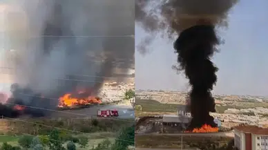 Gebze Belediyesi çöp tesisinde yangın