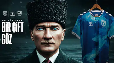 Samsunspor, Atatürk'ün mavi gözlerinden esinlendiği yeni formasını tanıttı