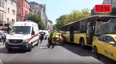 Beyoğlu’nda zincirleme kaza: 9 araç birbirine girdi, 2 yaralı