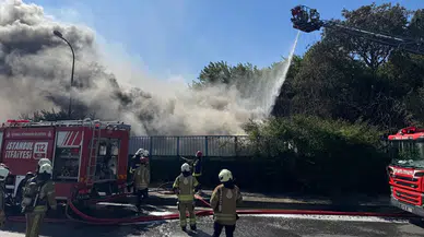 Pendik'te İSKİ arıtma tesisinde yangın çıktı
