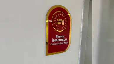 Ekrem İmamoğlu’nun "Cumhurbaşkanlığı Aday Ofisi"nin isimliği asıldı